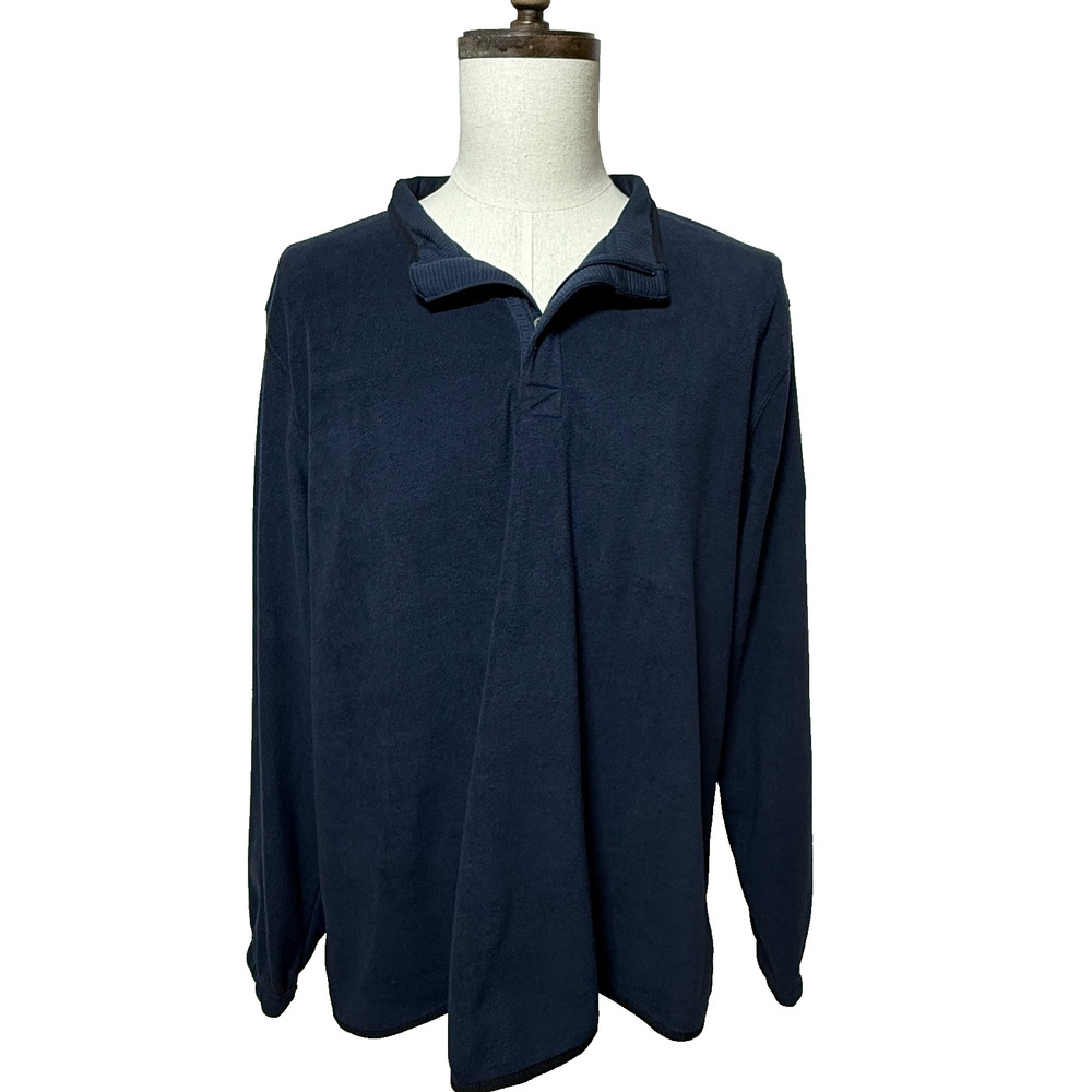 Nike Sweatshirt Mens XXL Blue Fleece 1/4 Zip Pullover Standard Fit Golf Outdoors
